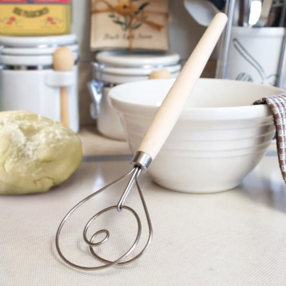 Fox Run 12.25" Dough Whisk, Wooden Handle