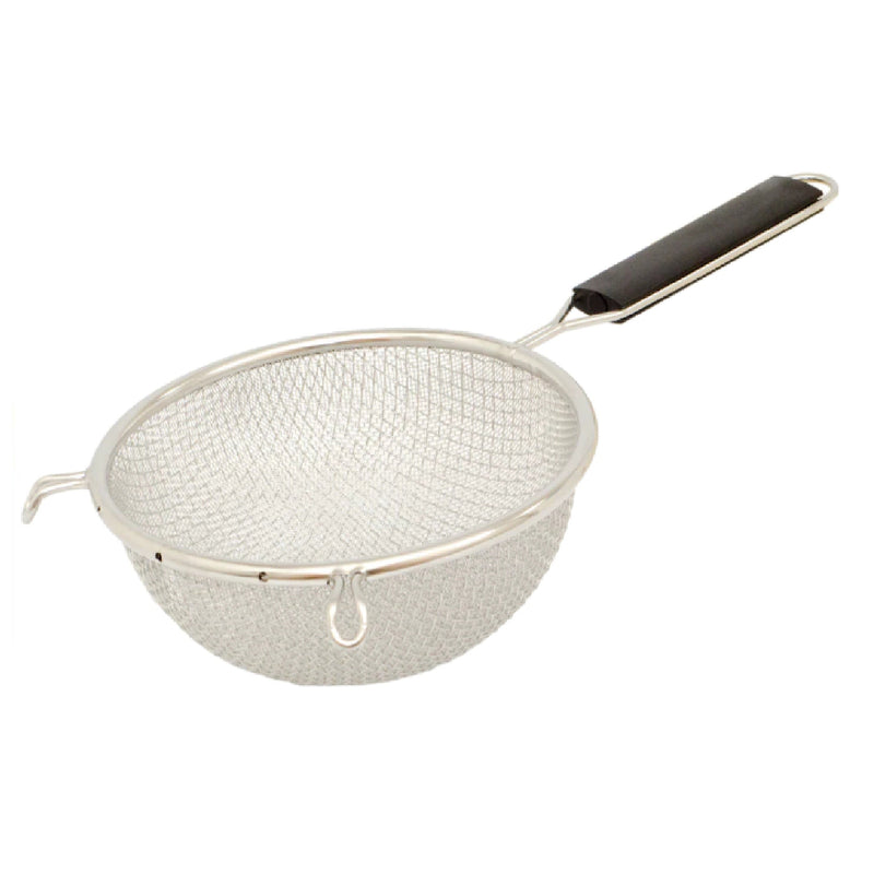 Browne 4.74" Single Fine Mesh Strainer, Plastic Handle