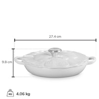 Le Creuset 2.2 Litre Petal Braiser, White