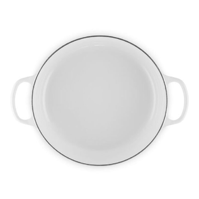 Le Creuset 6.2 Litre Shallow Round French Oven, White