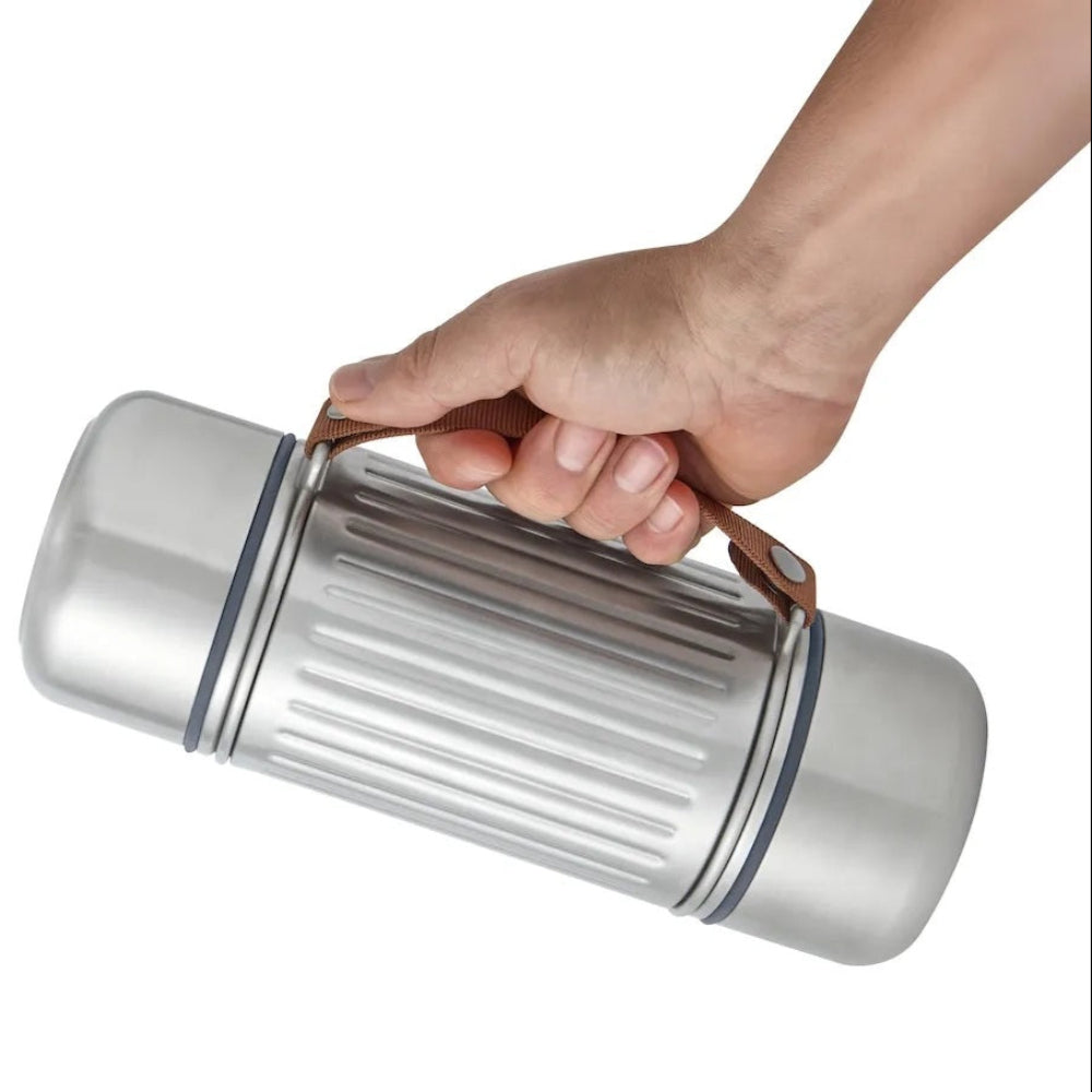 Black + Blum 1 Litre Duo Explorer Flask with Handle, Grey