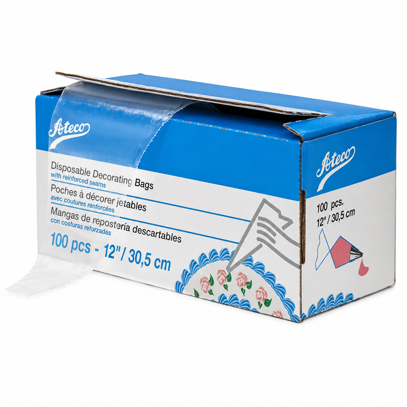 Ateco 21" Clear Disposable Pastry Bags, 100/Pack