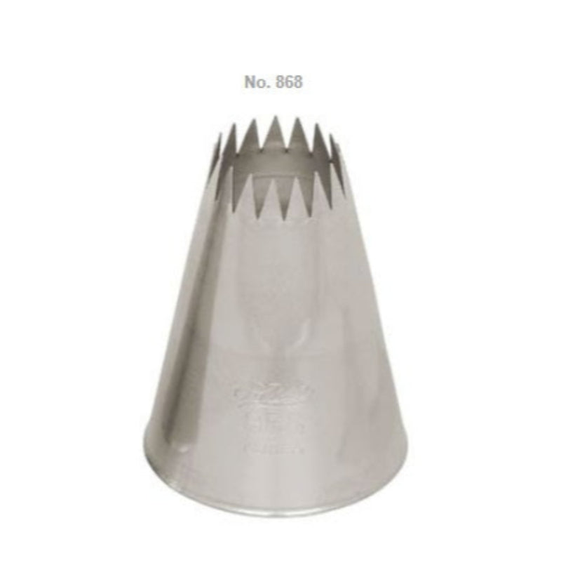 Ateco 5/8" French Star Piping Tip, Stainless Steel