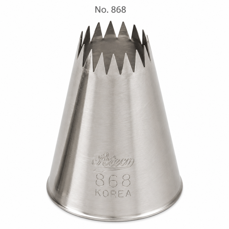 Ateco 5/8" French Star Piping Tip, Stainless Steel