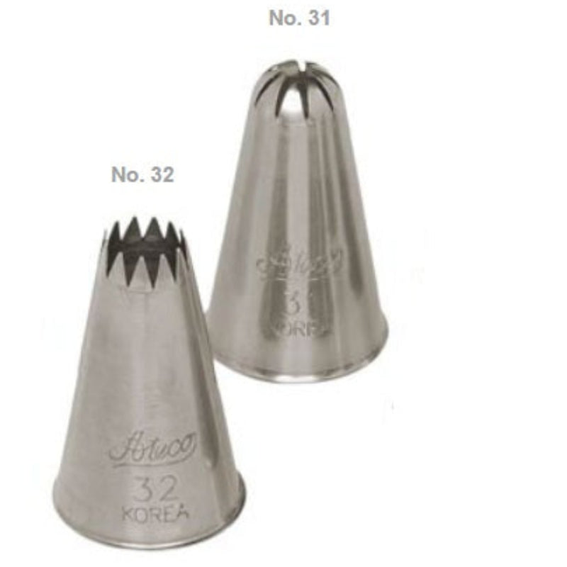 Ateco 0.30" Open Star Pastry Tip, Stainless Steel