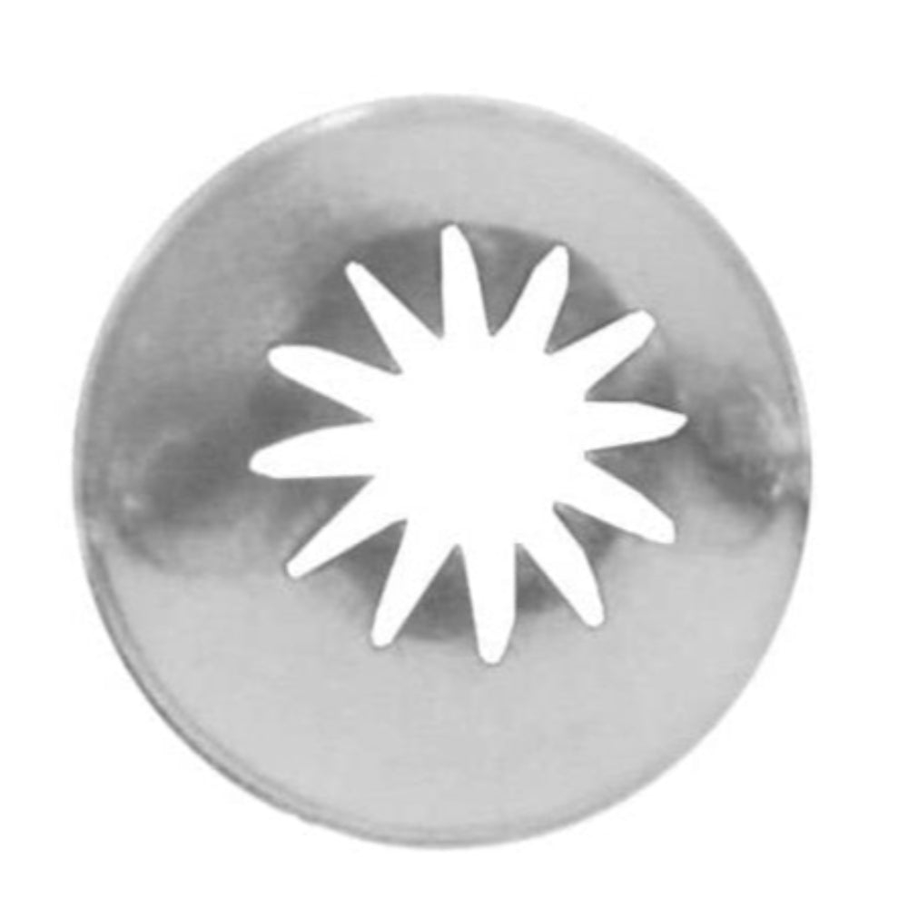Ateco 0.75" Closed Star Piping Tip, Stainless Steel