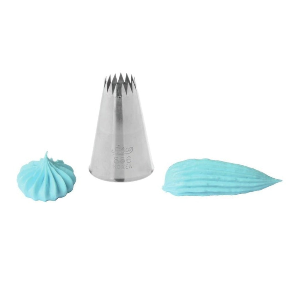 Ateco Large Closed Star Pastry Tip, Stainless Steel