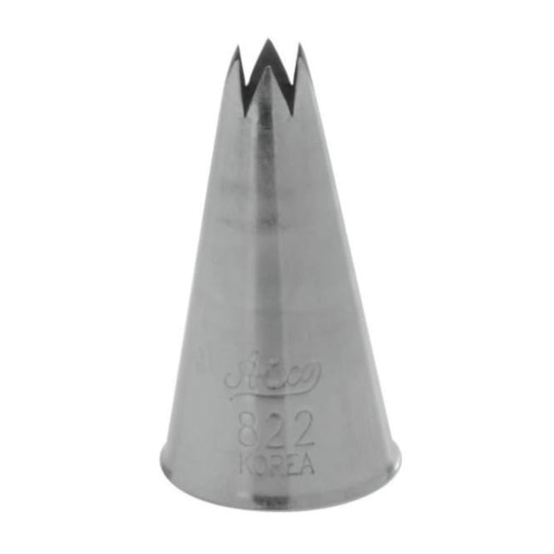 Ateco 1/4" Open Star Pastry Tip, Stainless Steel
