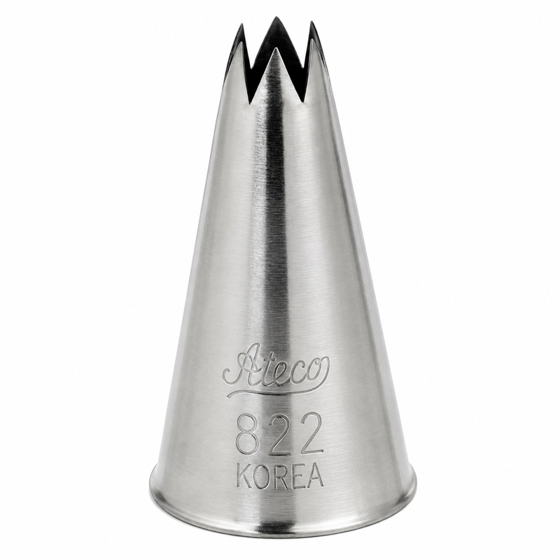 Ateco 1/4" Open Star Pastry Tip, Stainless Steel