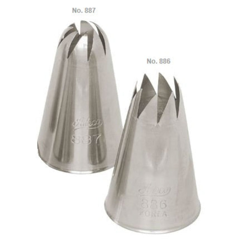 Ateco Open French Star Piping Tip, Stainless Steel