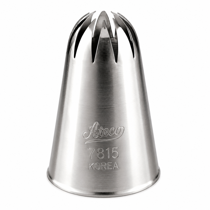 Ateco Closed Star Piping Tip, Stainless steel