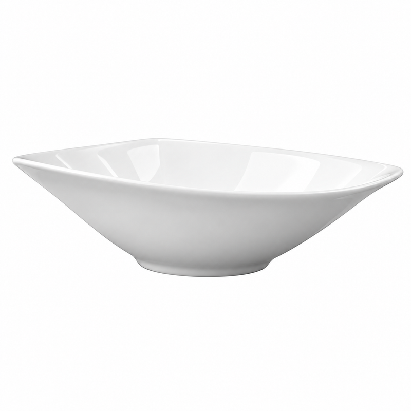Fine Bone China William 56 Oz Triangle Bowl, White, 4 /Case