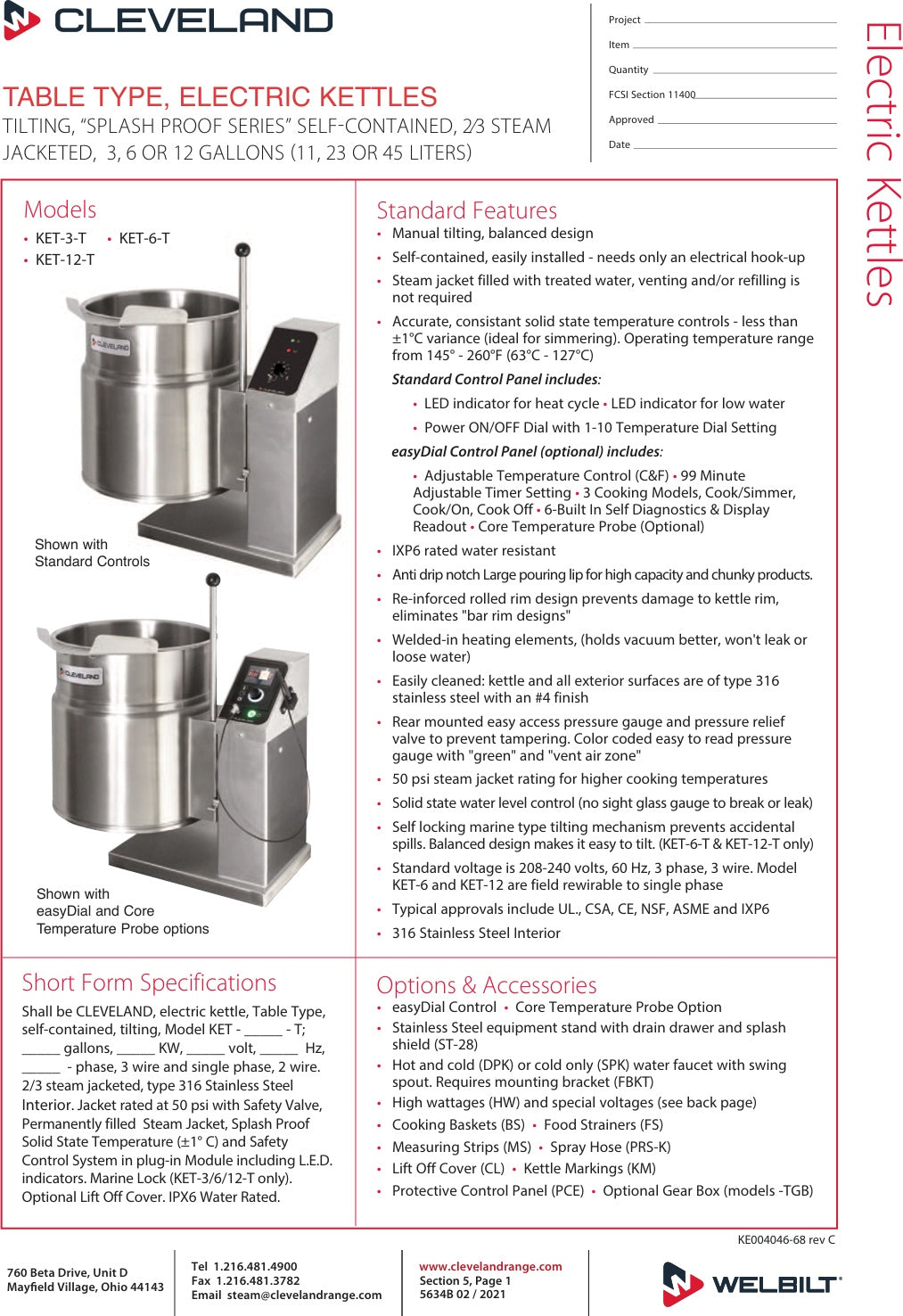 Spec Sheet