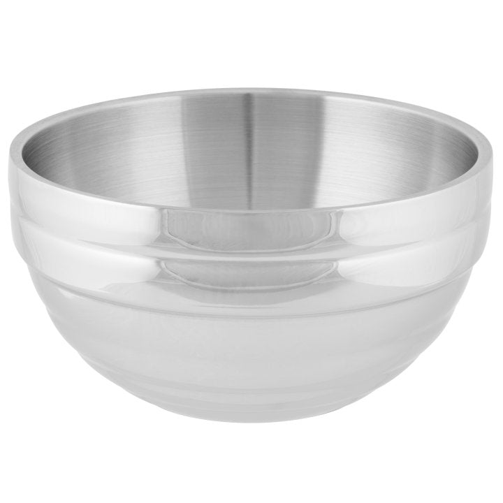 Vollrath 6.9 Qt Double Wall Round Beehive Serving Bowl, Stainless Steel
