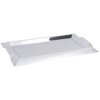 Vollrath 21" x 12" Rectangle Serving Tray with Handles, Stainless Steel