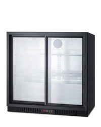 Summit Counter Height Beverage Cooler, Double Sliding Doors