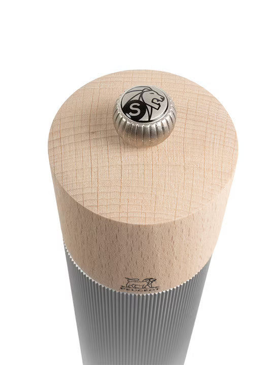 Peugeot Line 9" Salt Mill in Beechwood and Brushed Aluminum