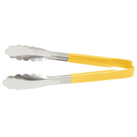Vollrath 9.5" Utility Tongs, Yellow Handle