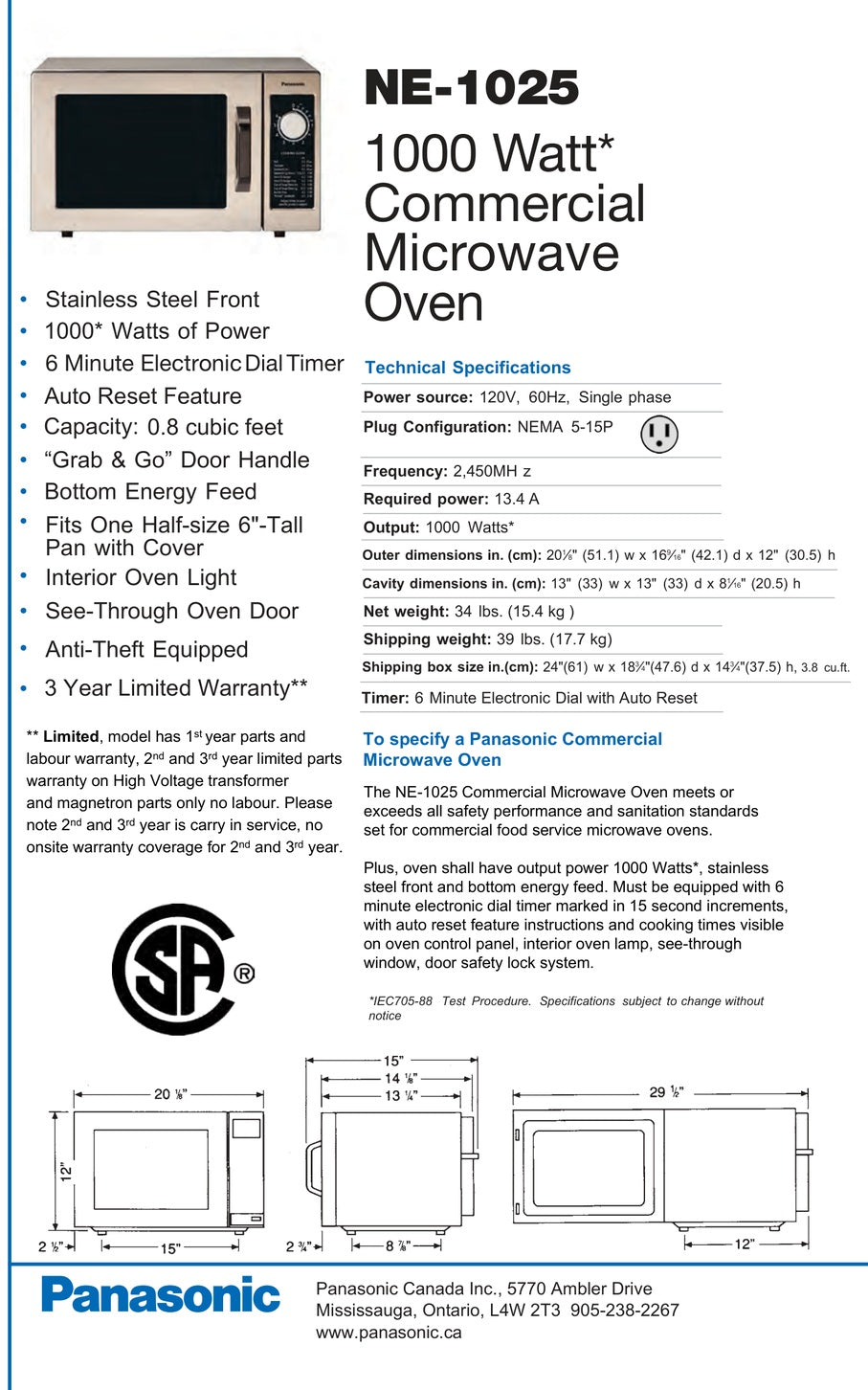 Spec Sheet