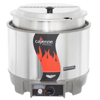 Vollrath Cayenne 11 Qt Soup Warmer with Inset & Hinge Cover - 72009