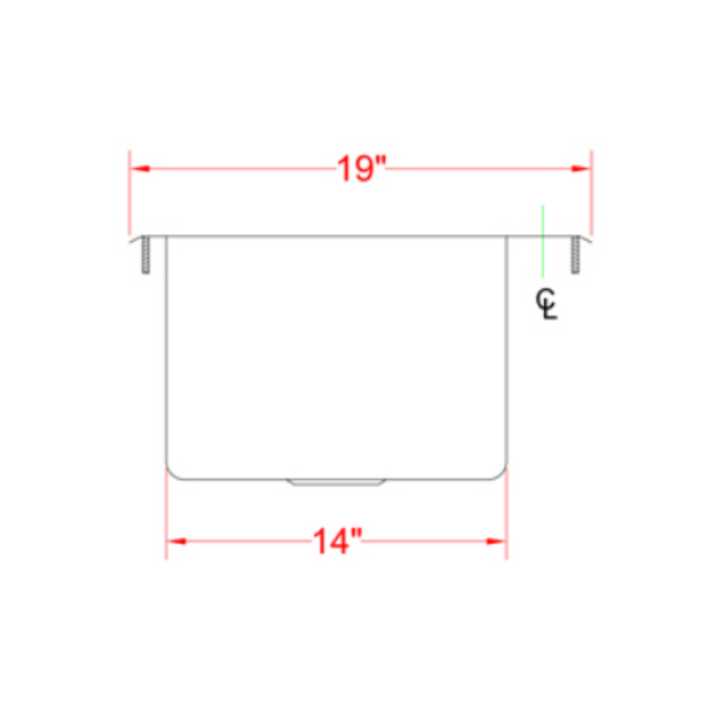 Nella Three Tub Drop In Sink 10" x 14" x 10" with Flat Top