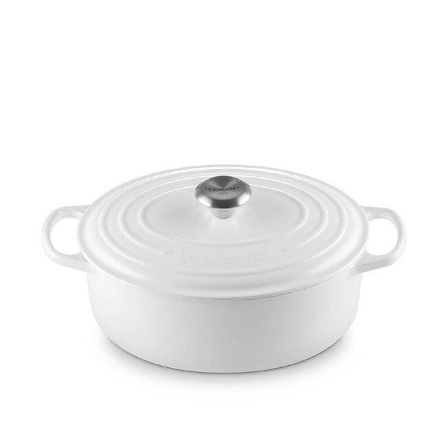 Le Creuset White 4.7 Litre Oval French Oven