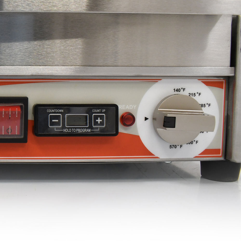 Nella 12" x 15" Single Panini Grill with Smooth Grill Surfaces & Timer 120V