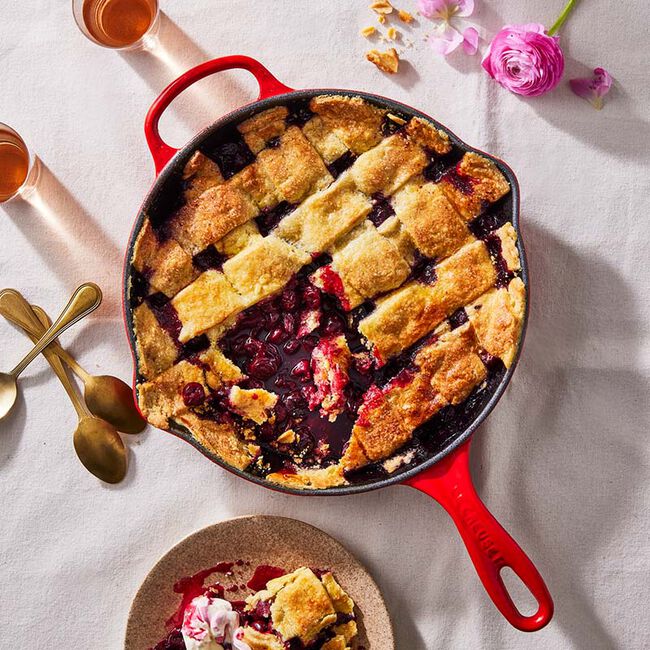 Le Creuset 10.25" Round Skillet Grill, Flame