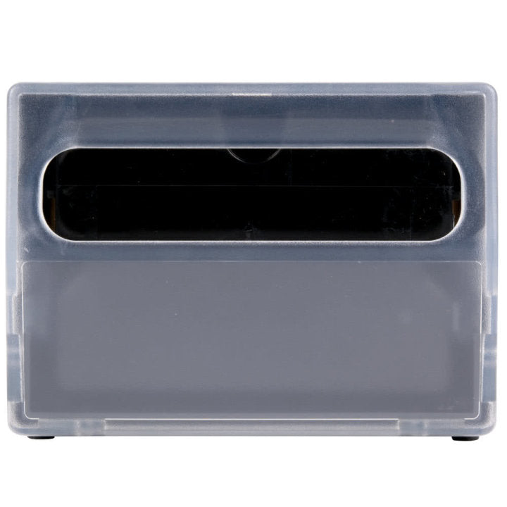 Vollrath One Sided Countertop Full Fold Napkin Dispenser with Clear Faceplate, Black