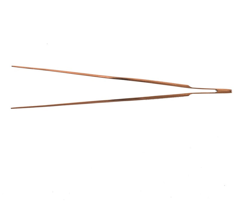 Mercer Culinary Precision Plus 6.5" Offset Tip Plating Tongs, Rose Gold