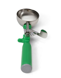 Vollrath 2.66 Oz Disher #12, Green Handle