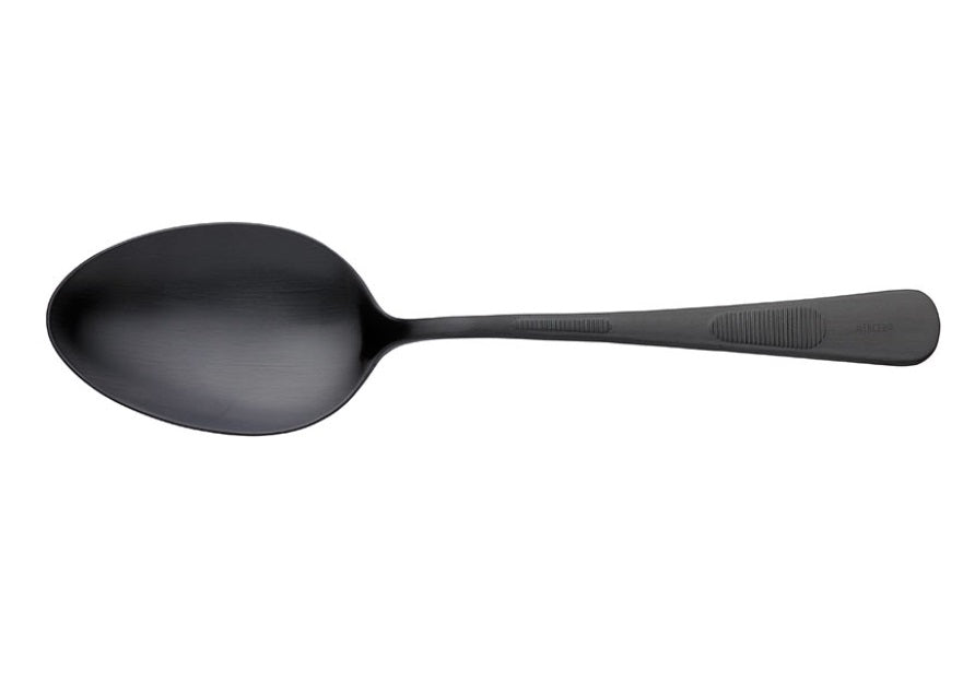 Mercer Culinary 1.3 Oz Solid Bowl Plating Spoon, 9" Length, Black