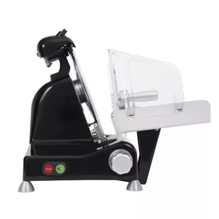 Greban Luxury 8" Meat Slicer with Black Base & Knobs 0.19 HP