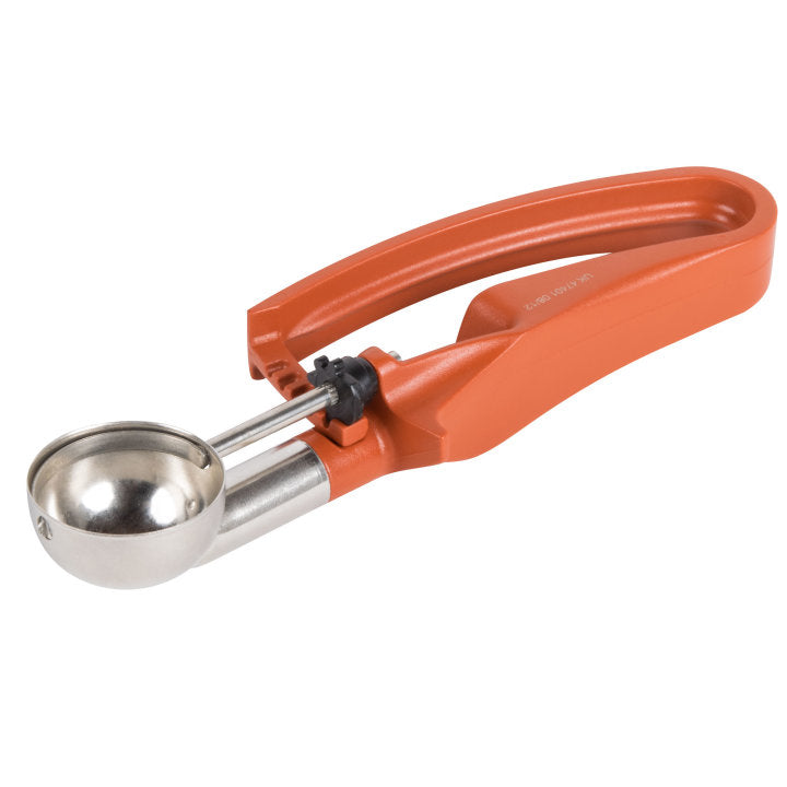 Vollrath 0.67 Oz Squeeze Handle Disher #50, Terracotta Handle