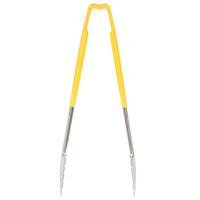 Vollrath 12" Utility Tongs, Yellow Handle