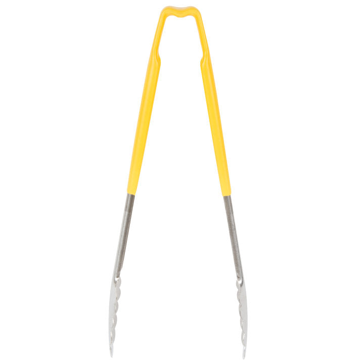 Vollrath 12" Utility Tongs, Yellow Handle