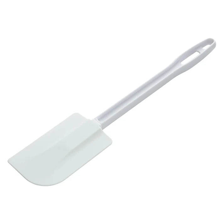 Winco 14" Plastic Spatula, Flat Blade White Handle
