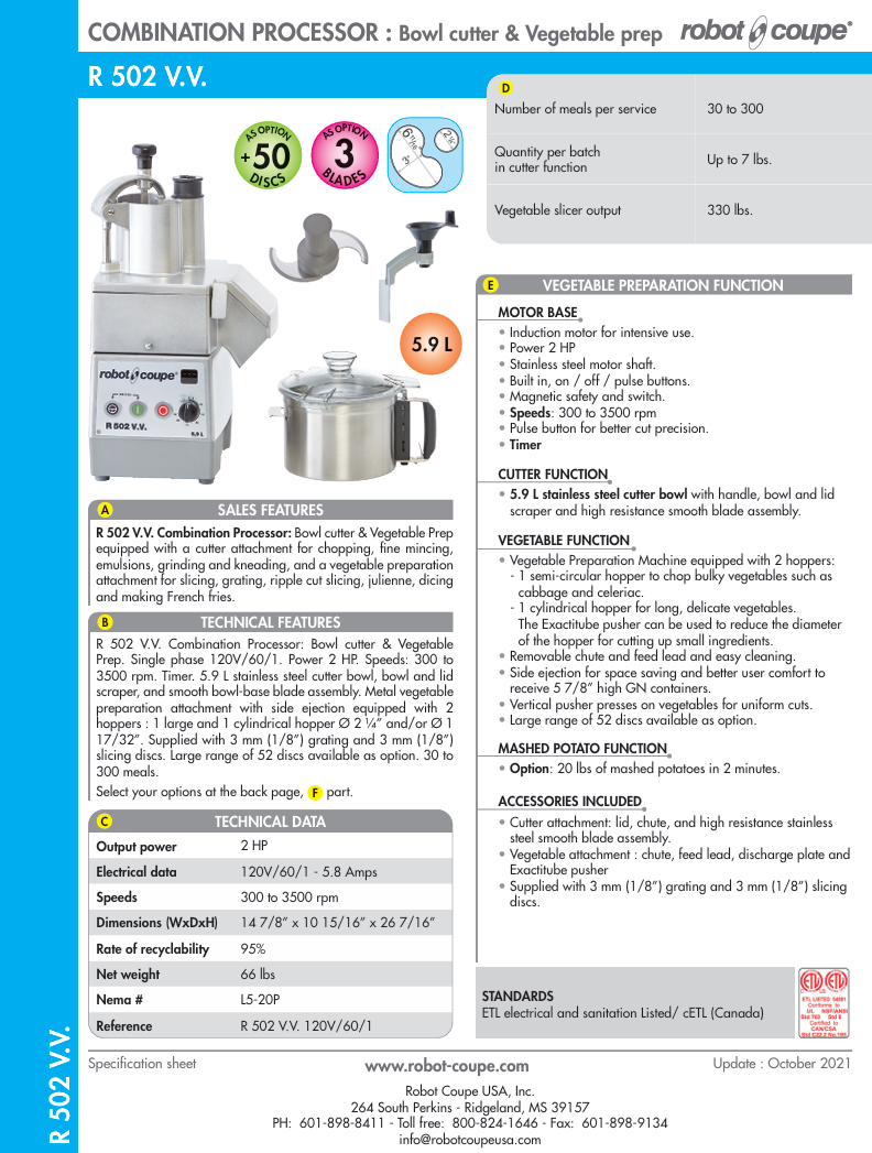 Spec Sheet