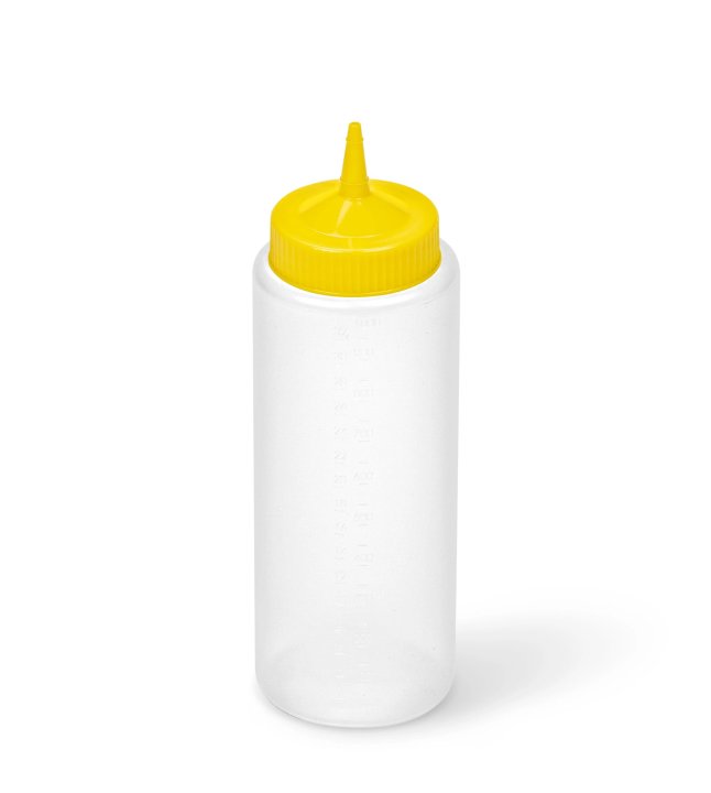 Vollrath  32 oz Clear Squeeze Bottle with Yellow Tip