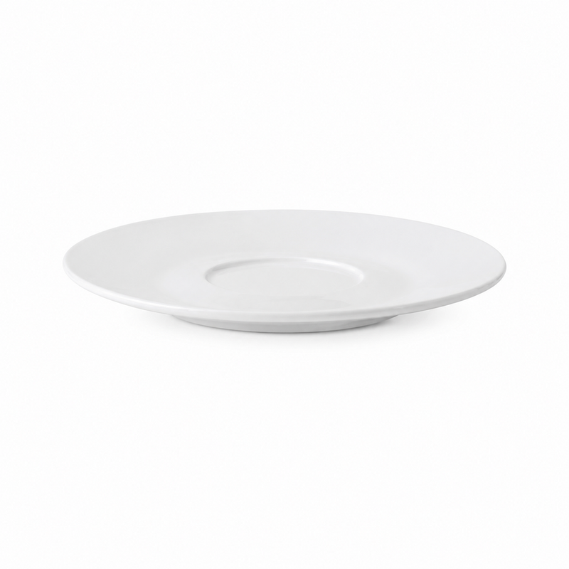 Anton Black 6" Saucer, White  6 /Case