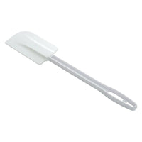 Winco 14" Plastic Spatula, Flat Blade White Handle