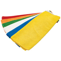 Winco Microfiber Towel, 16" x 16", Assorted Colors, 6 /Pack