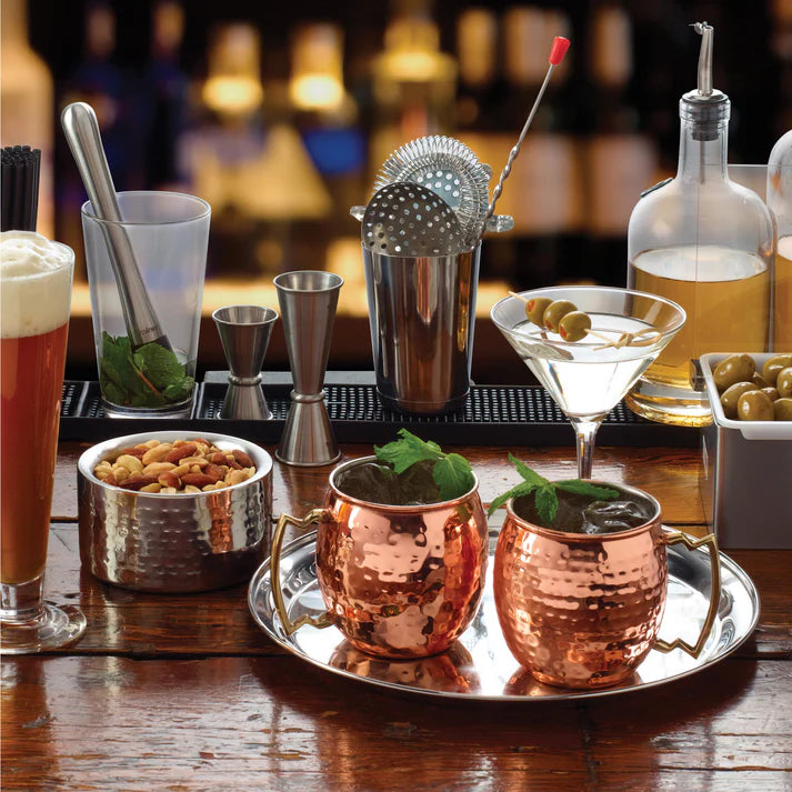 Winco 12" Round Serving Tray, Stainless Steel