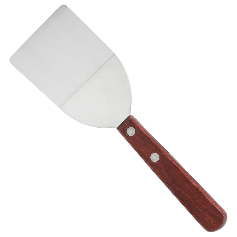 Winco 2" x 2.25" Solid Blade Turner with Wood Handle