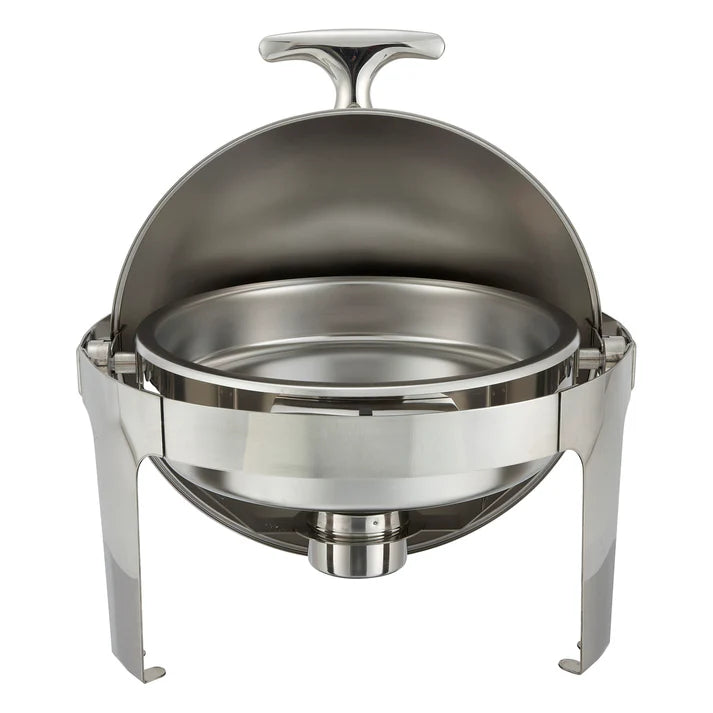 Winco Madison Collection 8 Quart Oval Roll-Top Chafer, Heavyweight