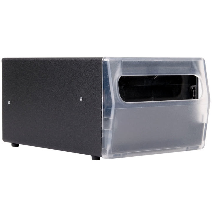 Vollrath One Sided Countertop Full Fold Napkin Dispenser with Clear Faceplate, Black