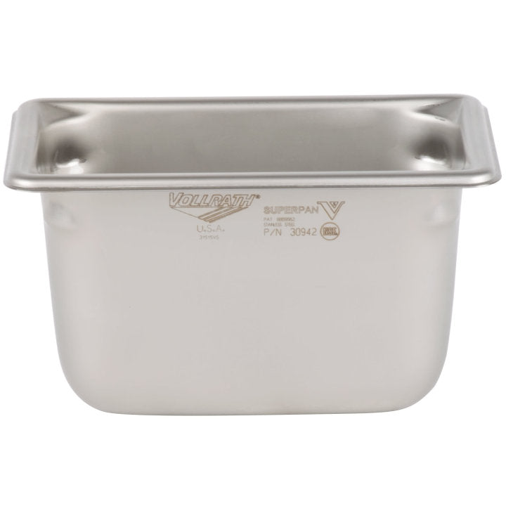 Vollrath 1/9 Size Anti Jam Steam Table Pan 4" Deep, Stainless Steel