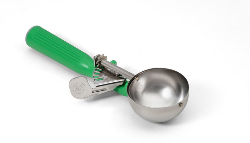 Vollrath 2.66 Oz Disher #12, Green Handle