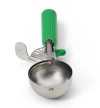 Vollrath 2.66 Oz Disher #12, Green Handle