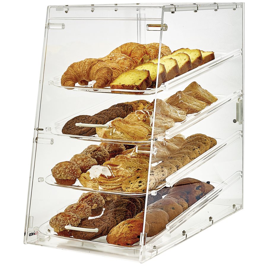 Winco ADC4 4 Tier Bakery Display Case 14" x 24" x 24" Nella Cutlery